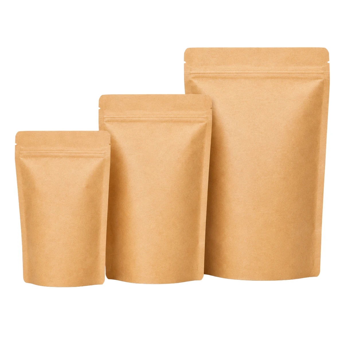 Doypack Kraft Marrón (ciego) · 3 medidas