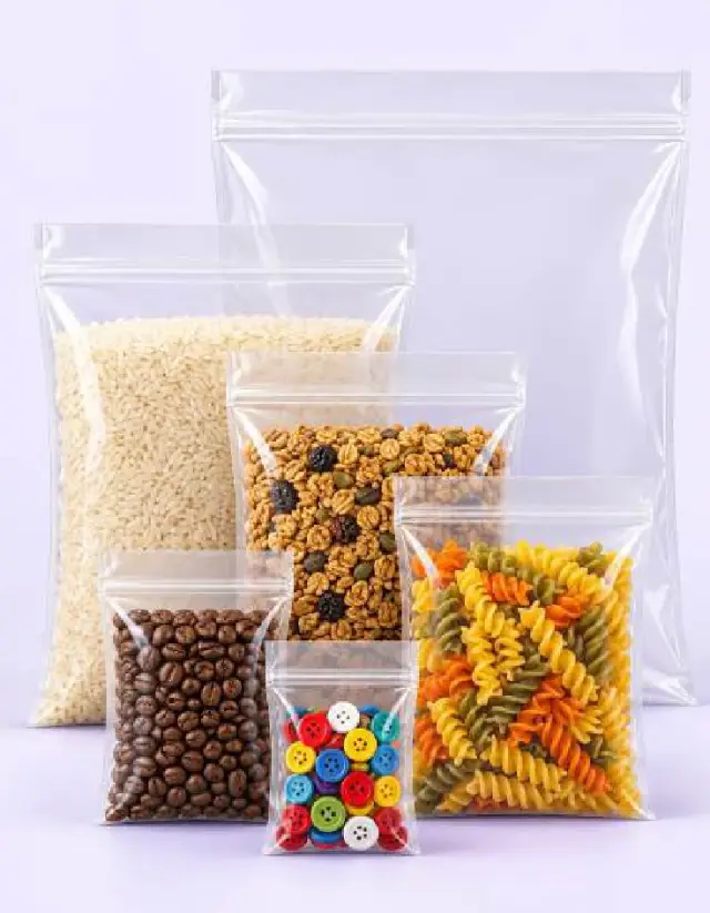 Bolsas transparentes con cierre zipper